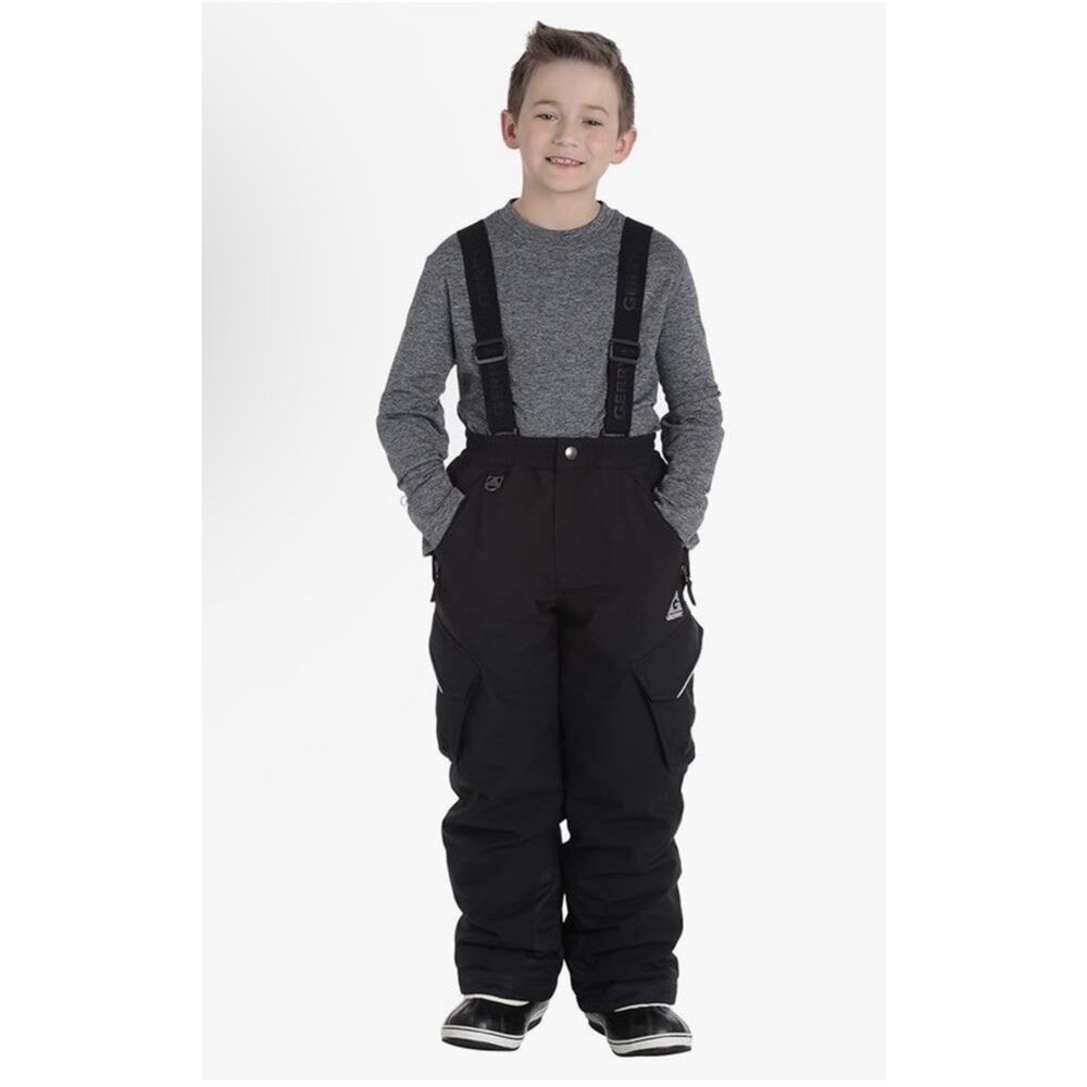 Gerry Kids Snow Pants Bibs Suspenders Black Unisex Sz XS 5/6 NWT